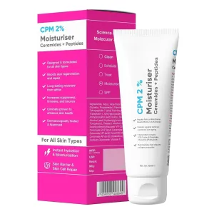 2% Ceramides Moisturizer with Peptides for Intense Moisturizing and Skin Strengthening | Barrier Repair Cream | For Oily, Dry, Normal & Sensitive Skin | 100ml