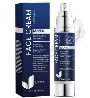 6-in-1 Mens Face Moisturizer: Face Cream for Men - Reduce the Look of Eye Bags, Dark Circles, and Puffiness - Skin Care for Men - 1.7 fl oz
