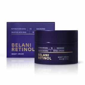 ABERA BELANI Retinol Cream for Face, Dark Spot Remover, Melasma Treatment, Reduce Fine Lines, Anti-Wrinkle, Anti-Aging Neck and Décolleté, Night Cream For Women (1 Box)