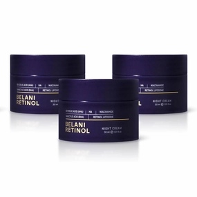 ABERA Belani Retinol Cream for Face, Facial Moisturizer with Collagen and Hyaluronic Acid, Anti-Wrinkle Reduce Fine Lines, Night Anti-Aging Cream For Women (1.01 Fl Oz) (3 Boxes)