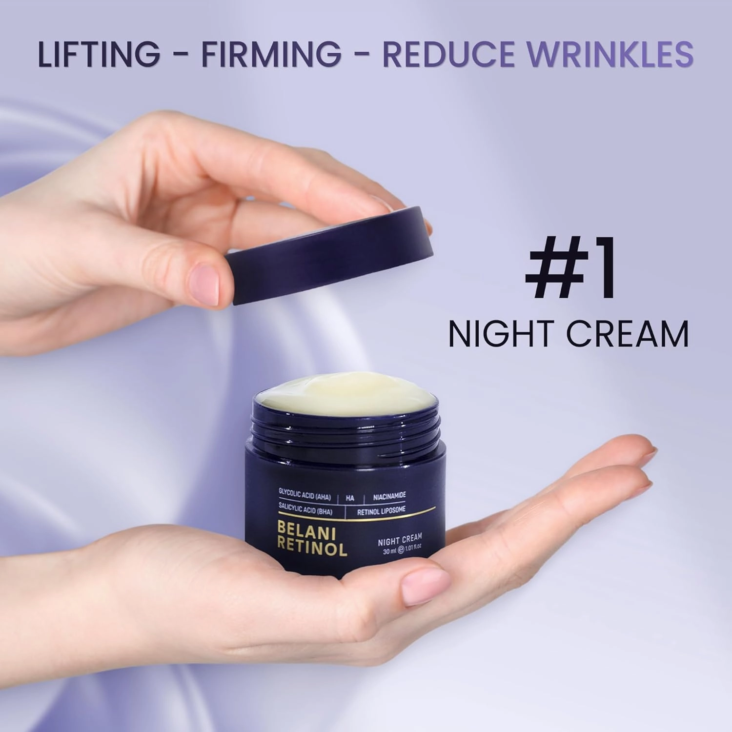 ABERA BELANI Retinol Night Cream For Women, Dark Spot Remover, Melasma Treatment, Reduce Fine Lines, Anti-Wrinkle, Anti-Aging Neck and Décolleté For Face (3 Box   Gift Eyelash Serum)