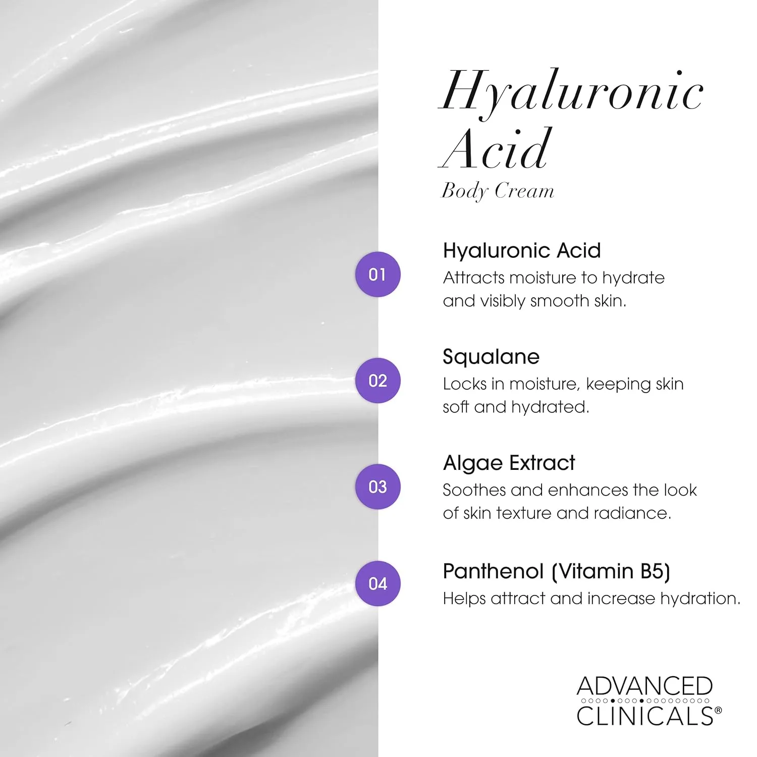 Advanced Clinicals Collagen Peptides Body Lotion   Hyaluronic Acid Moisturizer 2PC Skincare Set For Women & Men | Dry Skin Moisturizing Body Cream Helps Diminish Appearance Of Crepey Skin, 2PC Bundle