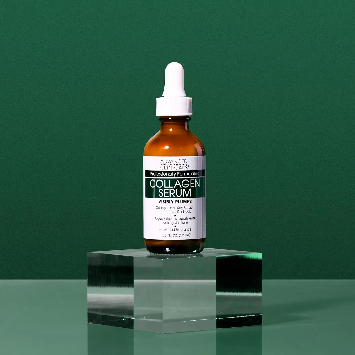 Advanced Clinicals Collagen Serum For Face | Visible Anti Aging Collagen Peptide Serum   Hyaluronic Acid Moisturizer Improves Look Of Wrinkles, Dry Skin, & Fine Lines, No added Fragrance, 2-Pack
