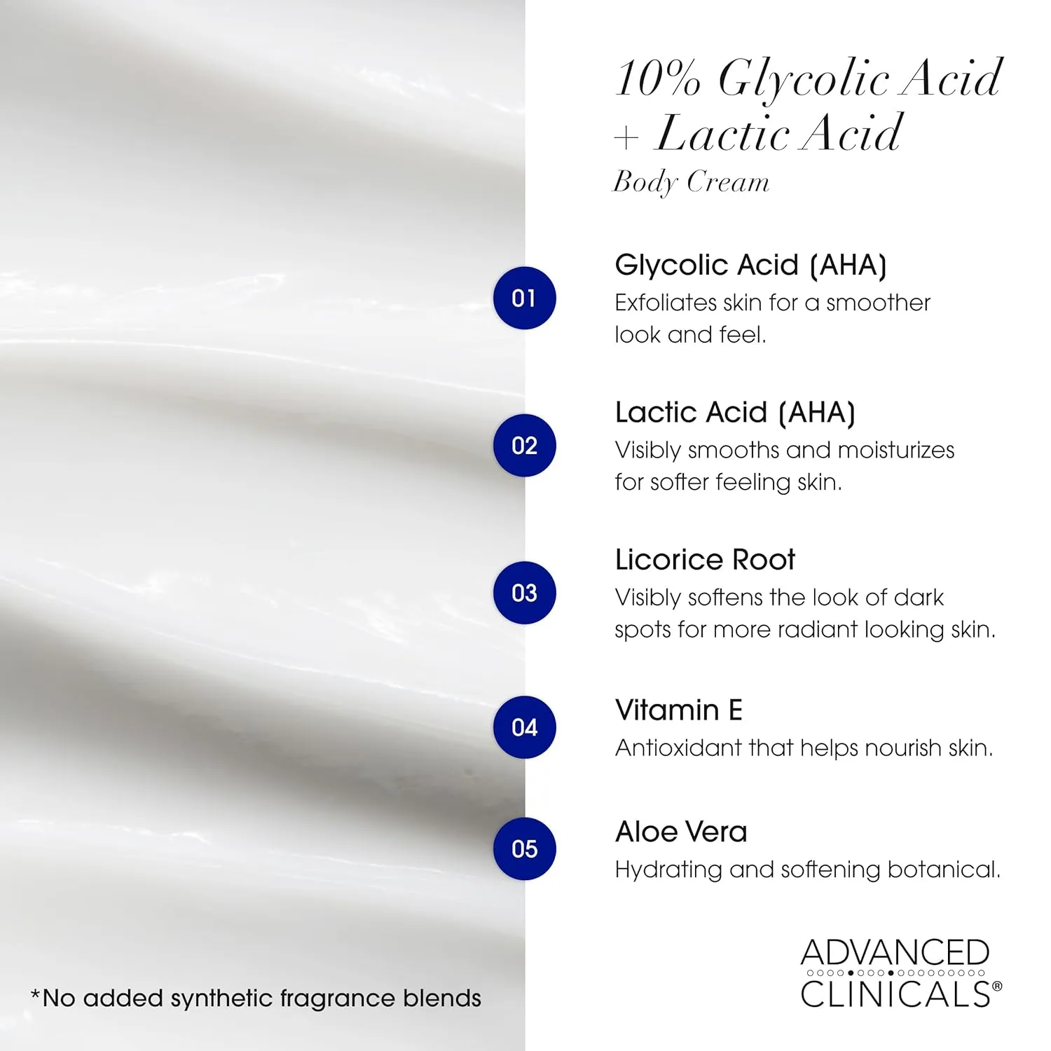 Advanced Clinicals Retinol Body Cream Moisturizer   Exfoliating 10% Glycolic Acid & Lactic Acid Lotion 2PC Skincare Set For Women & Men To Reduce Appearance Of Crepey Skin & Uneven Rough Skin Texture