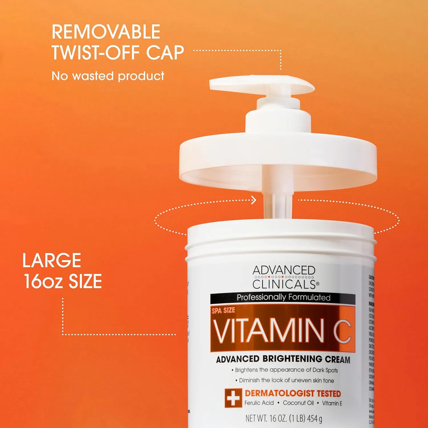 Advanced Clinicals Retinol Body Lotion   Brightening Vitamin C Lotion 2pc Skincare Set For Women & Men | Body Cream & Face Moisturizer Set Helps Improve The Look Of Dark Spots & Uneven Skin Tone, 2PC