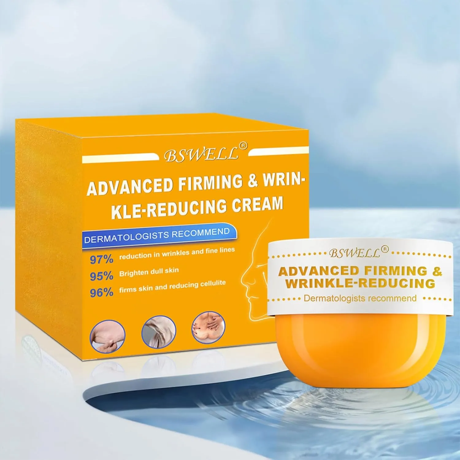 Advanced Firming & Wrinkle-Reducing Cream,Face Moisturizer Cream with Collagen and Elastin for Women,Deeply Nourish & Revitalize Youthful Radiance,Hydralucence Blend Formula (3PCS, 50ml)