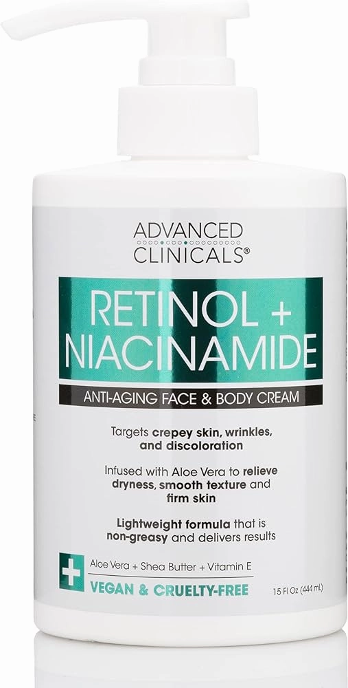 Advanced Clinicals - Retinol   Niacinamide Crepey Skin Cream | 454 g