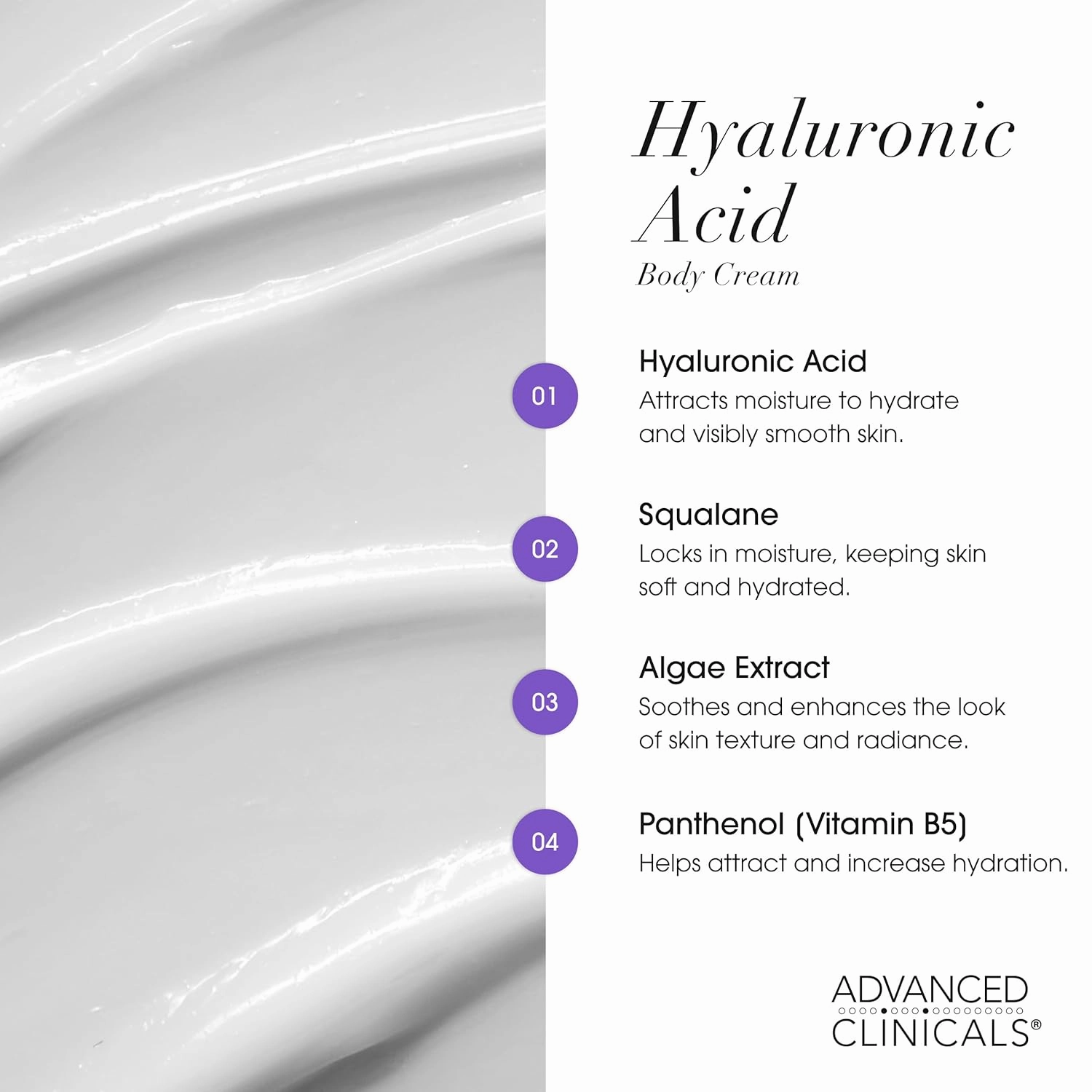 Advanced Clinicals Retinol Body Cream   Hyaluronic Acid Moisturizer 2pc Skincare Set | Face Cream & Body Lotion For Women & Men Helps Improve Appearance Of Crepey Skin, Dry Skin, & Wrinkles, 2pc