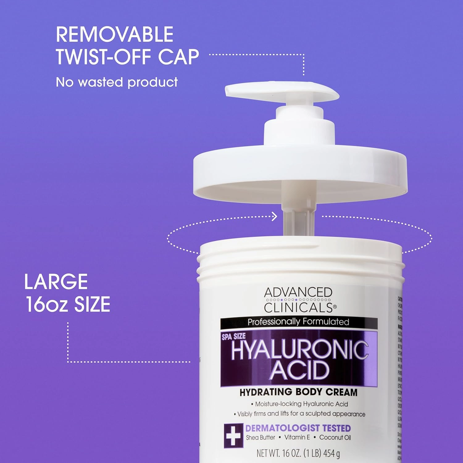 Advanced Clinicals Retinol Body Cream   Hyaluronic Acid Moisturizer 2pc Skincare Set | Face Cream & Body Lotion For Women & Men Helps Improve Appearance Of Crepey Skin, Dry Skin, & Wrinkles, 2pc