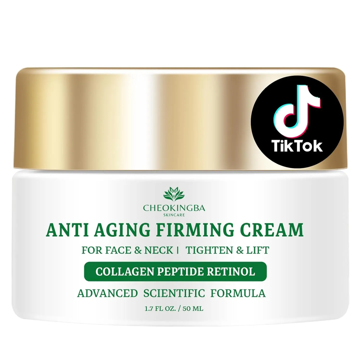 AH-8 Anti Aging Face & Neck Moisturizer for Tightening, Firming Décolleté, Advanced Anti Wrinkle Multi-Peptides Formula for Women and Men, 1.7 Fl Oz‌