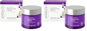 Andalou Naturals Goji Peptide Perfecting Cream, Age Defying Face Cream, Resveratrol CoQ10 Face Moisturizer, Supports Skin Collagen and Elastin & Helps Fight Fine Lines & Wrinkles, 1.7 fl oz