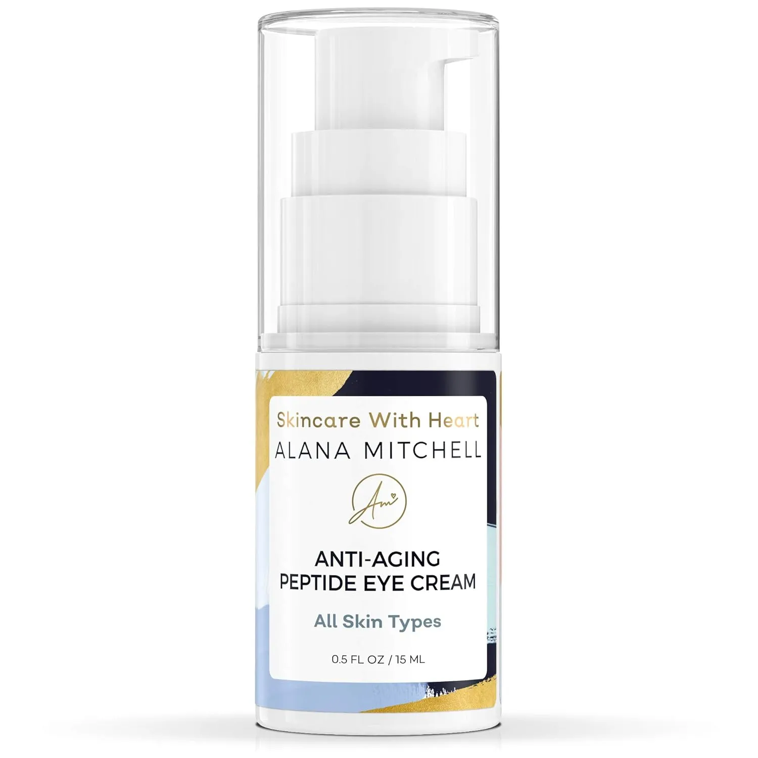 Anti-Aging Peptide Under Eye Cream – Peptide Eye Cream for Hydrated & Firm Skin – Under Eye Cream for Dark Circles and Puffiness – Anti Aging Eye Cream for Crows Feet & Fine Lines (0.5 oz/15 ml)