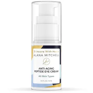 Anti-Aging Peptide Under Eye Cream – Peptide Eye Cream for Hydrated & Firm Skin – Under Eye Cream for Dark Circles and Puffiness – Anti Aging Eye Cream for Crows Feet & Fine Lines (0.5 oz/15 ml)