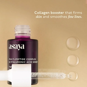 As.aya Multi Peptide Face Serum with Hyaluronic Acid | Collagen Boosting, Hydrating Overnight Repair Serum | Advanced Anti-Aging Formula| Reduces Fine Lines & Wrinkles | 5% Tripeptide Complex| 30 ml
