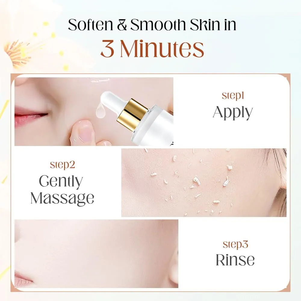 Black and White Rice Peeling Ampoule, 2025 New Soft Rice Exfoliating Face and Body Black and White Rice Exfoliant for All Skin Types (White, 100ml)