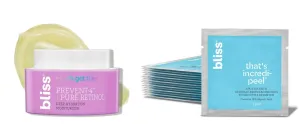 Bliss Resurfacing Nightime Duo: Bliss That's Incredi-Peel Glycolic Resurfacing Pads & Youth Got This™ Prevent-4™   Pure Retinol Deep Hydration Moisturizer