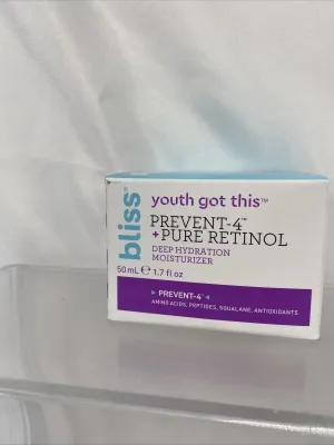 Bliss Youth Got This Prevent-4   Pure Retinol Deep Hydration Moisturizer 1.7oz