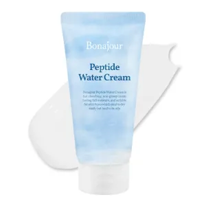 BONAJOUR] Vegan Peptide Hyaluronic Acid Moisturizing Cream for oily skin & sensitive skin (Lightweight face moisturizer), Best Anti Aging & Wrinkle, Repair, Brightening Care Lotion 3.38 Fl. oz