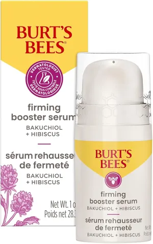 Burt's Bees Firming Collagen Face Serum, Mothers Day Gifts, Natural Origin Retinol Alternative Improves Skin Texture & Supports Anti-Aging, with Bakuchiol, Lightweight - Firming Booster (1 oz)