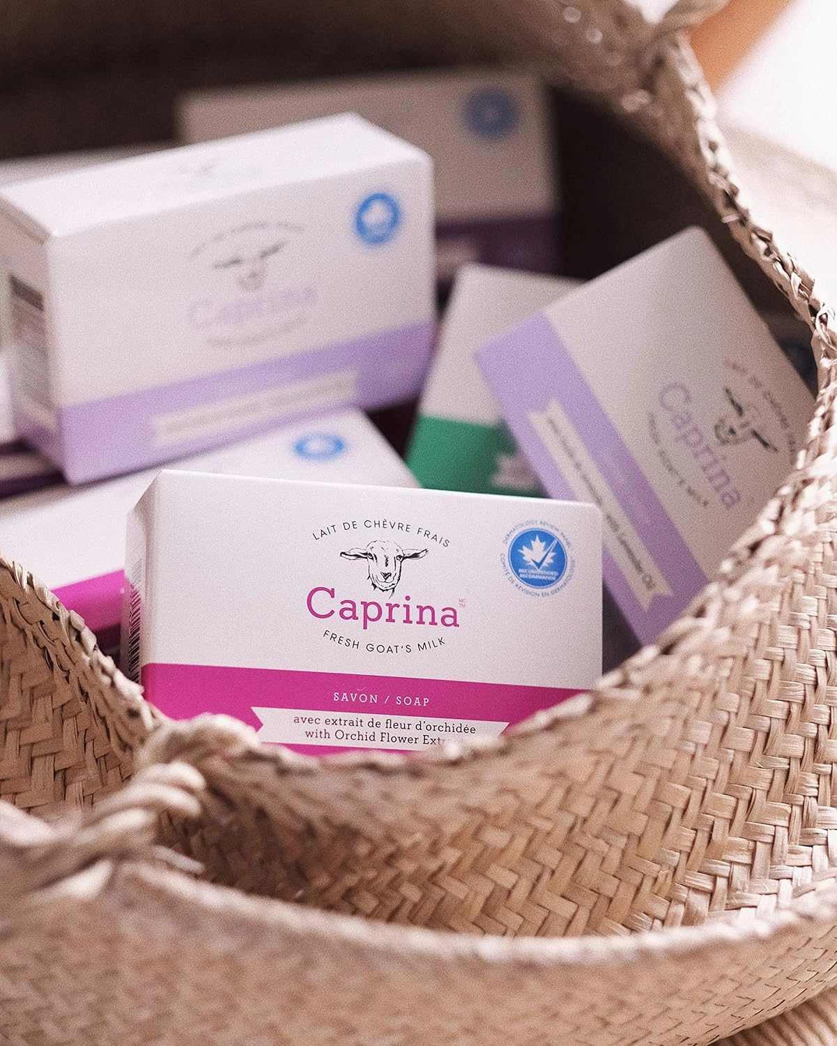 Caprina Fresh Goat's Milk Bar Soap Fragrance Free for Sensitive Skin | 3.2 Ounces 6 Pack Soap | Cleanses Without Drying, Biodegradable, Softening Soap | No Phosphates or Parabens