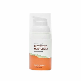 clearly basics Protective Moisturizer, Barrier-Repair for Acne-Prone Skin, Lightweight with Peptides and Resveratrol, Oil-Free, Fragrance-Free for Sensitive Skin, Non-comedogenic, 30ml
