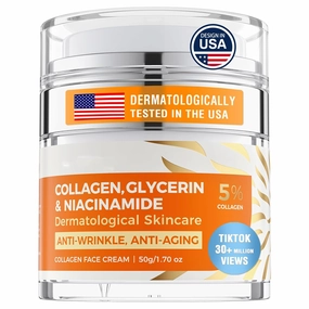 Collagen Cream Facial Moisturizer Multi-Lift Plumping Collagen Firms,Retinol Hyaluronic Acid Firming,Day & Night Face Cream,Moisturizing Cream to Reduce Wrinkles with for Women & Men