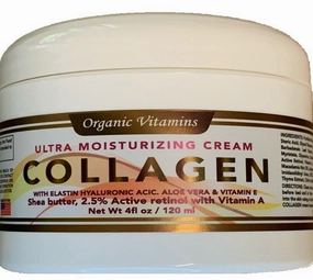 Collagen Ultra Moisturizing Cream with Retinol, Hyaluronic Acid, Aloe Vera, Shea Butter & Vitamin E – Anti-Aging Face & Body Cream for Wrinkles, Fine Lines & Firm Skin – 4oz (120ml) – Made in USA