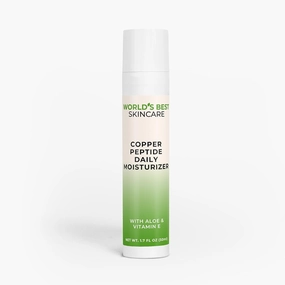 Copper Peptide Daily Moisturizer with Aloe and Vitamin E | 1.7 Fl Oz | World's Best Skincare
