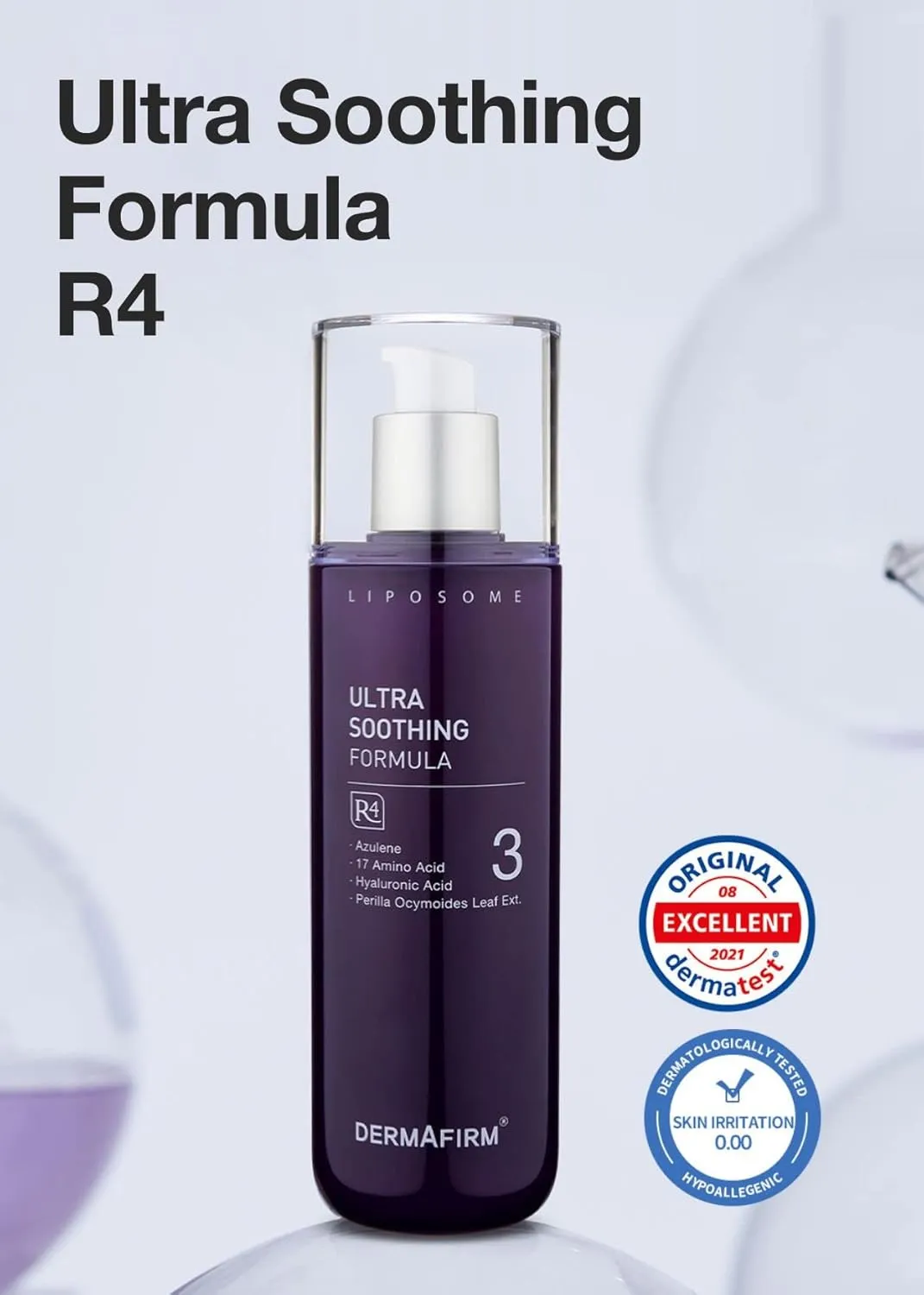 Dermafirm Ultra Soothing Formula Emulsion Cream for Repairing & Balancing of All Skin Types | Hydrating Moisturizer Tone Up Emulsion Facial Lotion w/Azulene No Animal Trials No Paraben 6.76 fl oz