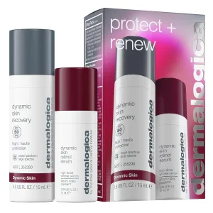 Dermalogica Protect   Renew – Face Moisturizer with SPF and Retinol Serum Duo Set, Travel Skincare Set