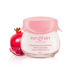 DOTNKEY Pomegranate   Multi-Peptide Anti Aging Cream With Spf 30 For Sun Protection|Reduces Fine Lines&Wrinkles|48Hr Intense Moisturization|Boosts Collagen|For Mature&Normal To Dry Skin|60Ml