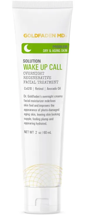 Dr. Goldfadens Wake Up Call Night Facial Moisturizer Night Cream for Dry & Aging Skin | w/Alpha Lipoic Acid, Avocado Oil Retinol, Co-enzyme Q10