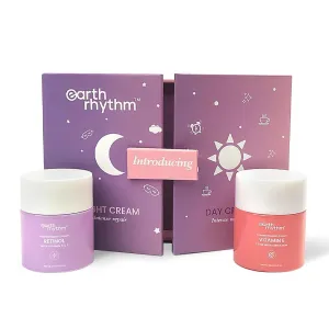 Earth Rhythm Day and Night Gift Box | All Day Moisturization | Retinol, Shea Butter, Vitamin B, C, E | Men & Women - 60gm