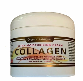 Elite Retinol Collagen Cream – Anti-Aging Moisturizer with 2.5% Retinol, Hyaluronic Acid, Vitamin A & E, Aloe Vera & Shea Butter – Face & Neck Hydrating Cream, 4oz / 120ml