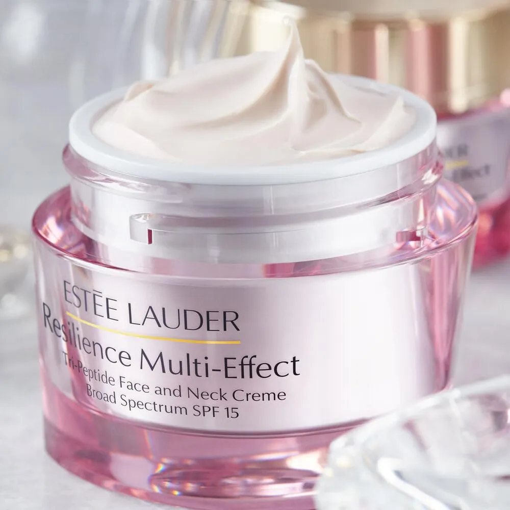 Estée Lauder Resilience Multi-Effect Tri-Peptide Face and Neck Cream Moisturizer, SPF 15