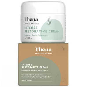 Face Moisturizer For Dry Skin Barrier Repair Cream Fragrance Free Facial Cream, Organic & Natural Skin Care Vegan Sensitive Skin, Thena RESTORE Essential Routine Collection