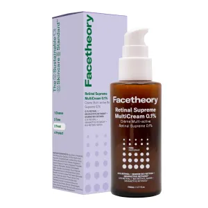 facetheory Retinal Supreme MultiCream 0.1% (Unscented) - Brightening, Firming & Plumping Overnight Anti Aging Face Cream, Serum & Moisturizer in One - Hybrid Anti Wrinkle Cream & Serum (50ml)