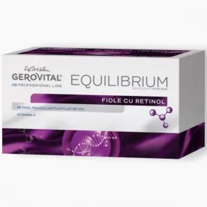 GEROVITAL EQUILIBRIUM Face Serum with Retinol, Moisturizer Face Serum, Improves Skin Elasticity, Professional Line for Beauty Salons, 20 Vials