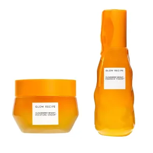 Glow Recipe Cloudberry - Brightening Face Cream to Repair Skin Barrier & Even Tone (50ml)   Cloudberry Face Toner to Strengthen Skin Barrier & Hydrate (75ml)