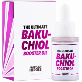 Handmade Heroes 2% Bakuchiol Oil Lifting and Firming Oil for Guasha Neck, and Décolleté, All Natural Retinol Alternative For Radiant and Line Smoothing 0.75oz