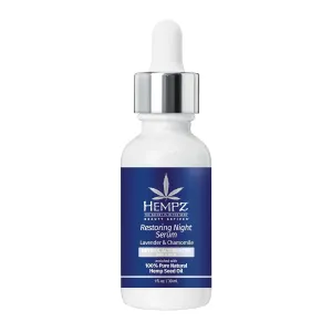 Hempz Lavender & Chamomile Facial Serum, with plant-based retinol Bakuchiol, for dry or aging skn types, for men and women, 1oz