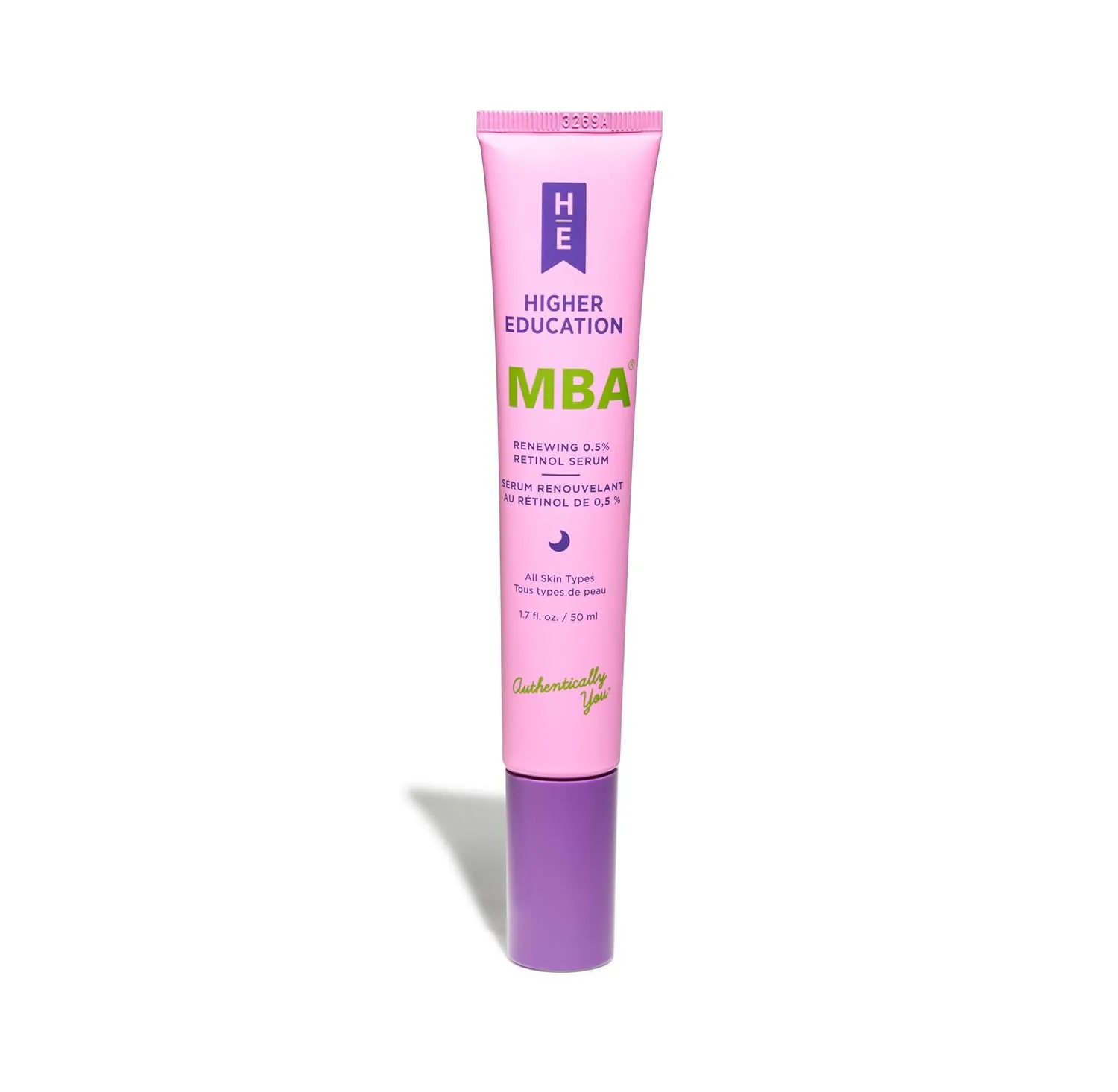 Higher Education Skincare MBA Renewing 0.5% Retinol Serum, 1.7 fl. oz., Nighttime Use for Acne Scars, Hyperpigmentation, Wrinkle Prevention, Anti-Aging, and Hydrating and Brightening Facial Skin