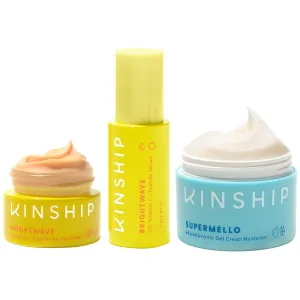 Kinship Moisture   Brighten Bundle | Supermello   Brightwave Eye Cream   Brightwave Face Serum | Gel Cream Moisturizer   Vitamin C Anti-Aging Skincare | Reduce Fine Lines & Wrinkles | All Skin Types