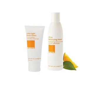 LATHER Ultra Light Face Lotion   Citrus Balancing Toner | Gentle Moisturizer & Facial Toner for Sensitive Skin | Skin Care