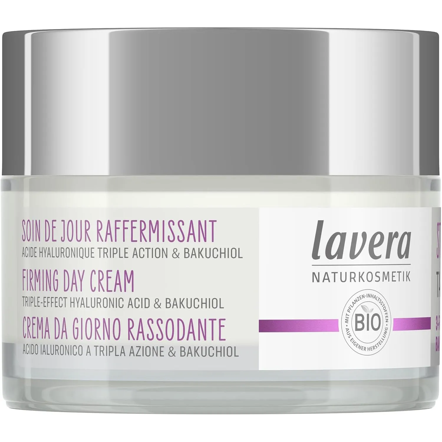 lavera Firming Day Care - Anti Aging Face Cream with Triple Hyaluron & Bakuchiol for Smooth Skin - Anti Wrinkle Face Cream - Face Moisturizer - PETA Certified - Vegan - Made in Germany - 1.7 Fl Oz