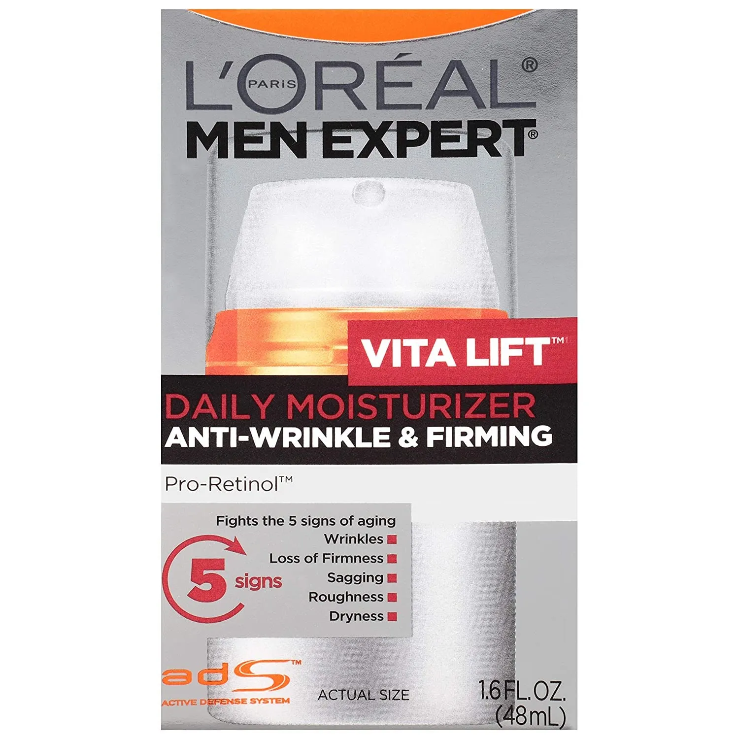 L'Oreal Men's Expert Vita Lift Anti-Wrinkle and Firming Moisturizer 1.60 oz (Pack of 4)