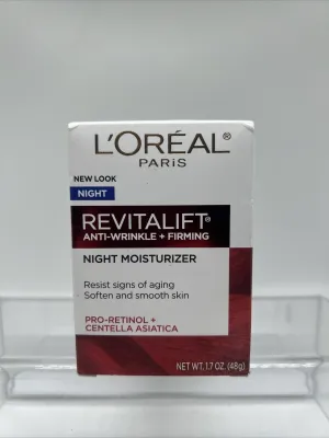 L'Oreal Revitalift Anti-Wrinkle   Firming Night Moisturizer 1.7oz, Pro-Retinol 