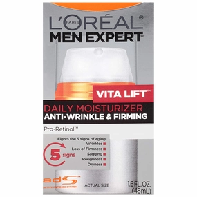Loreal Mens Expert Vita Lift Anti-wrinkle and Firming Moisturizer - 1.6 Oz, Pack of 3