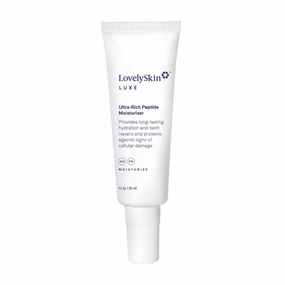 LovelySkin LUXE Ultra-Rich Peptide Moisturizer, Anti-Aging Hydrating Daily Facial Cream, Reduces Fine Lines, 1.7 oz