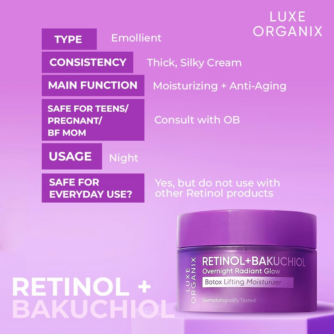 Luxe Organix Power Overnight Radiant Glow (Botox Lifting) Moisturizer | 50g